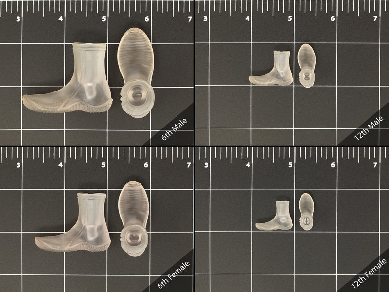Load image into Gallery viewer, 1/6 or 1/12 - Custom 3D - Diving Boots (Peg Type)
