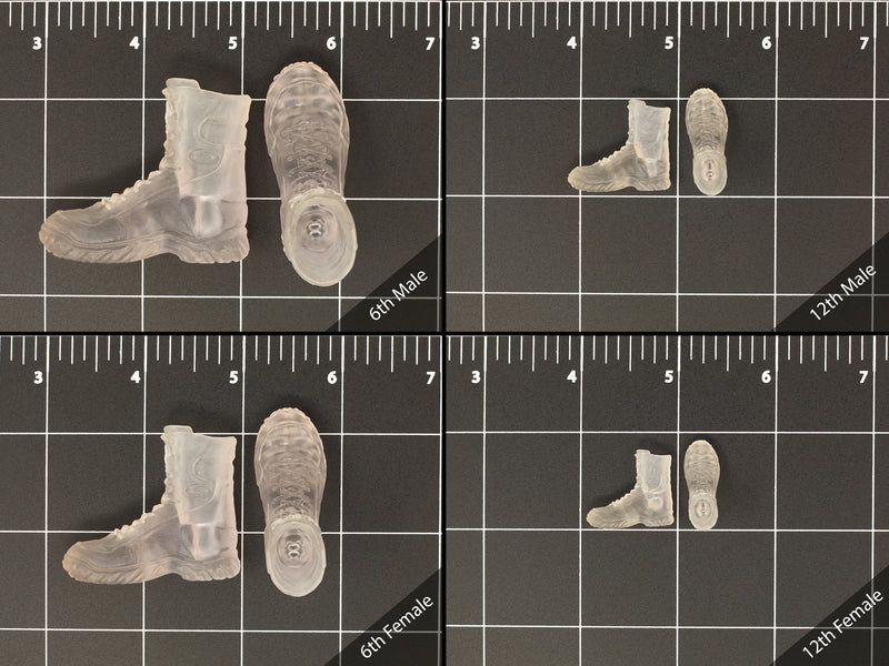 Load image into Gallery viewer, 1/6 or 1/12 - Custom 3D - Desert Storm Boots (Peg Type)
