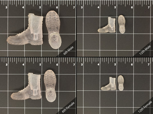 1/6 or 1/12 - Custom 3D - Desert Storm Boots (Peg Type)