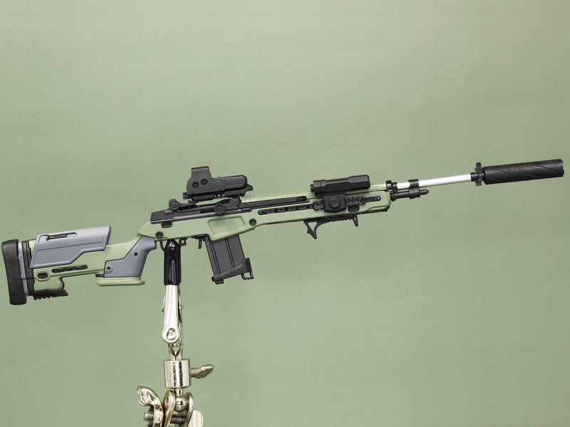 Load image into Gallery viewer, 1/6 - Custom - Modular M14 EBR Rifle Set w/Custom Magnetic Attachments (GREEN)
