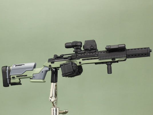 1/6 - Custom - Modular M14 EBR Rifle Set w/Custom Magnetic Attachments (GREEN)