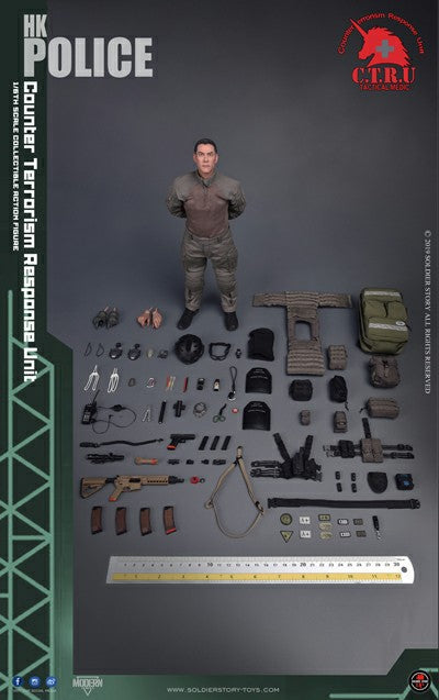 Load image into Gallery viewer, HKP CTRU - Asian Male Base Body w/Complete Uniform &amp; Head Sculpt
