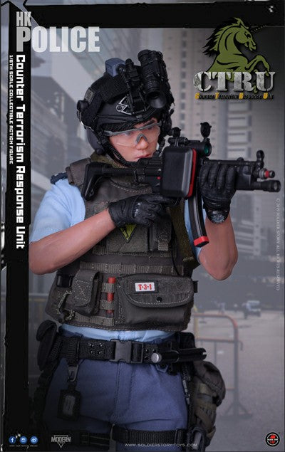 Load image into Gallery viewer, Hong Kong CTRU - Wolf Grey MOLLE Plate Carrier Vest w/Pouch Set
