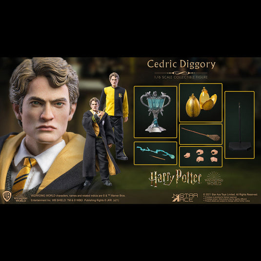 Harry Potter - Cedric Diggory - Black Pants w/Yellow Stripe