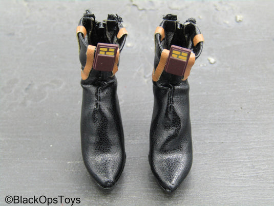 Bee Girl Beautiful Stinger - Female Leather Like Boots (Peg Type)