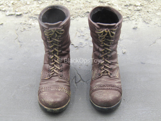 WWII - 101st Airborne - Brown Molded Boots (Foot Type)