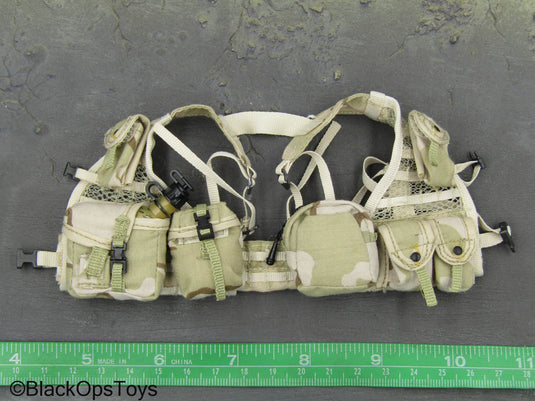 3C Desert Camo Combat Vest w/MOLLE Pouches