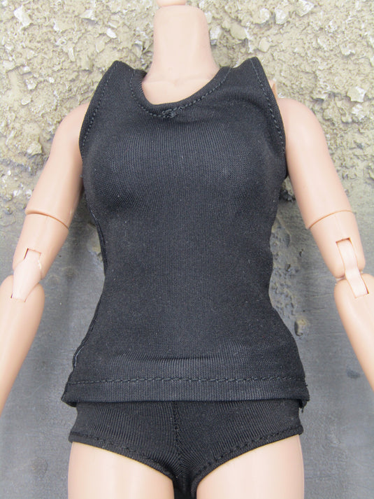 Laura Croft - Black Tank Top & Shorts