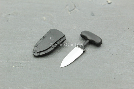 CIA Operative - Black Punch Knife w/Sheath