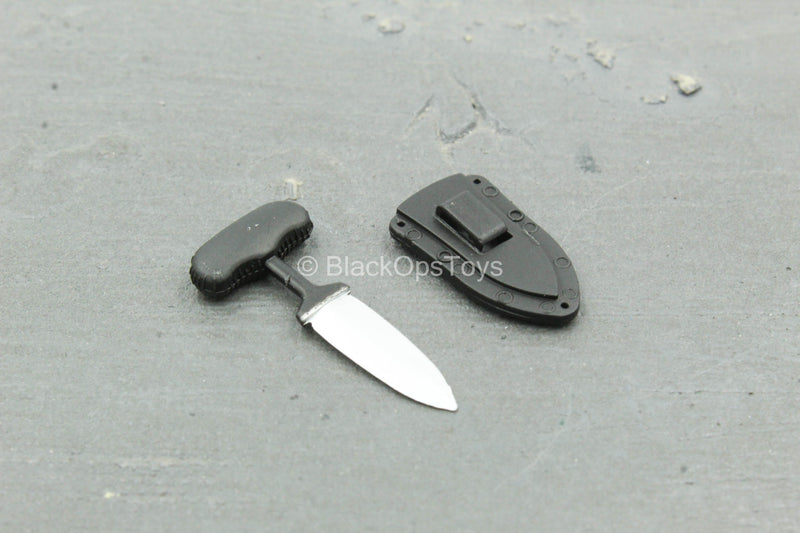 Load image into Gallery viewer, CIA Operative - Black Punch Knife w/Sheath
