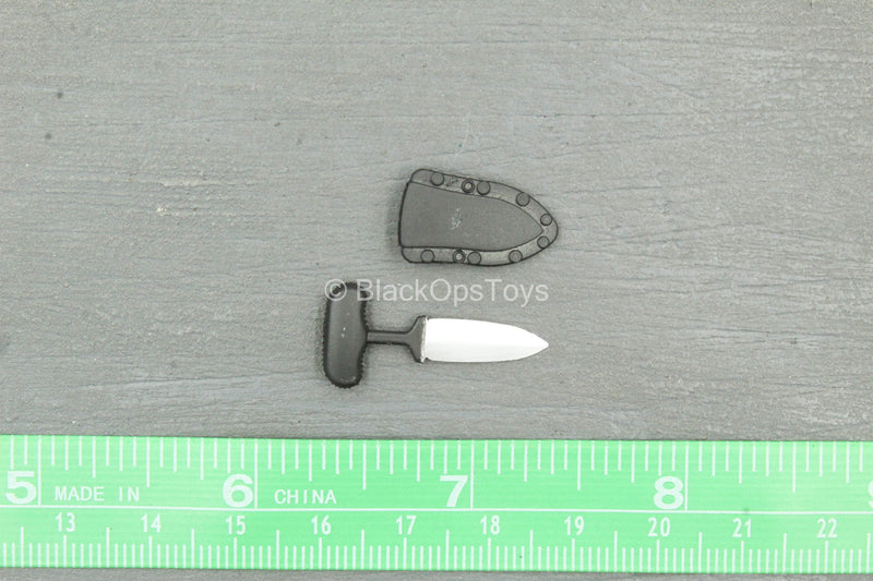 Load image into Gallery viewer, CIA Operative - Black Punch Knife w/Sheath
