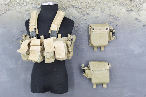 Private Military Contractor - Tan Chest Rig & Pouch Set
