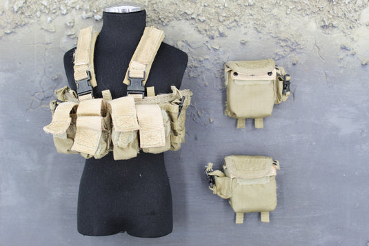 Private Military Contractor - Tan Chest Rig & Pouch Set