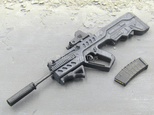 GI JOE - Baroness - Black SKS Bullpup Rifle w/Suppressor