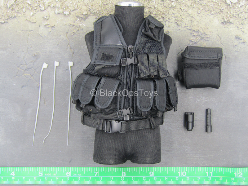 Load image into Gallery viewer, Chinese People&#39;s Armed Police - Black Combat Vest w/Pouches
