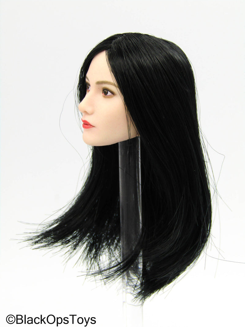 Load image into Gallery viewer, Female Head Sculpt w/Black Hair
