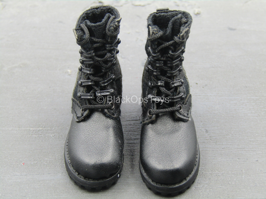 Chinese People's Armed Police - Black Combat Boots (Foot Type)