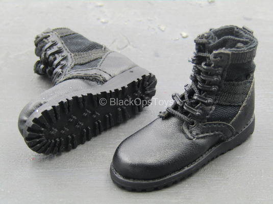 Chinese People's Armed Police - Black Combat Boots (Foot Type)