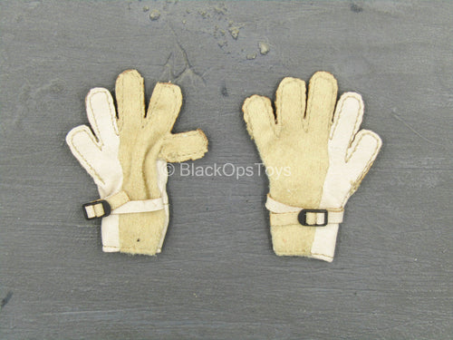 US Air Force - PJ - Tan Leather-Like Rappelling Gloves