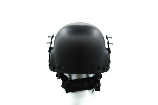 French Police RAID Unit - Black Riot Helmet w/Clear Visor