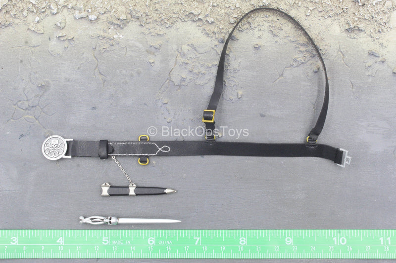 Load image into Gallery viewer, Captain America - Red Skull - Black Hydra Belt w/Officers Knife
