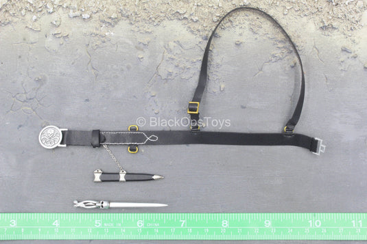 Captain America - Red Skull - Black Hydra Belt w/Officers Knife