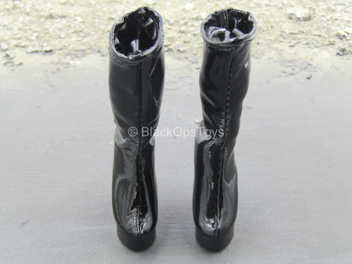 Black High Heel Boots (Peg Type)