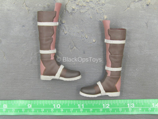 Lightning Girl - Brown Knee-High Boots (Peg Type)