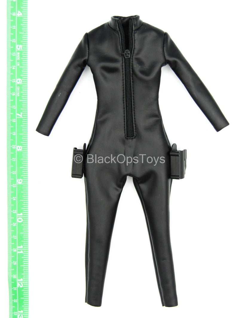 Load image into Gallery viewer, Underworld - Blue Eyed Selene - Black Leather-Like Body Suit
