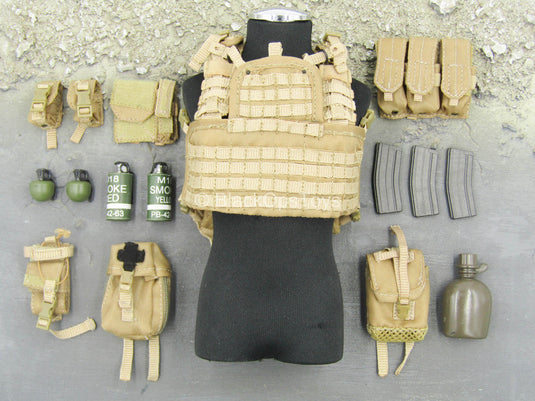 USAF Pararescue Jumper - Tan Assault Vest w/Pouch & Gear Set