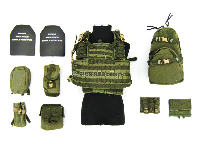 Load image into Gallery viewer, US Army Ranger - OD Green Recon Chest Harness Vest w/Pouches
