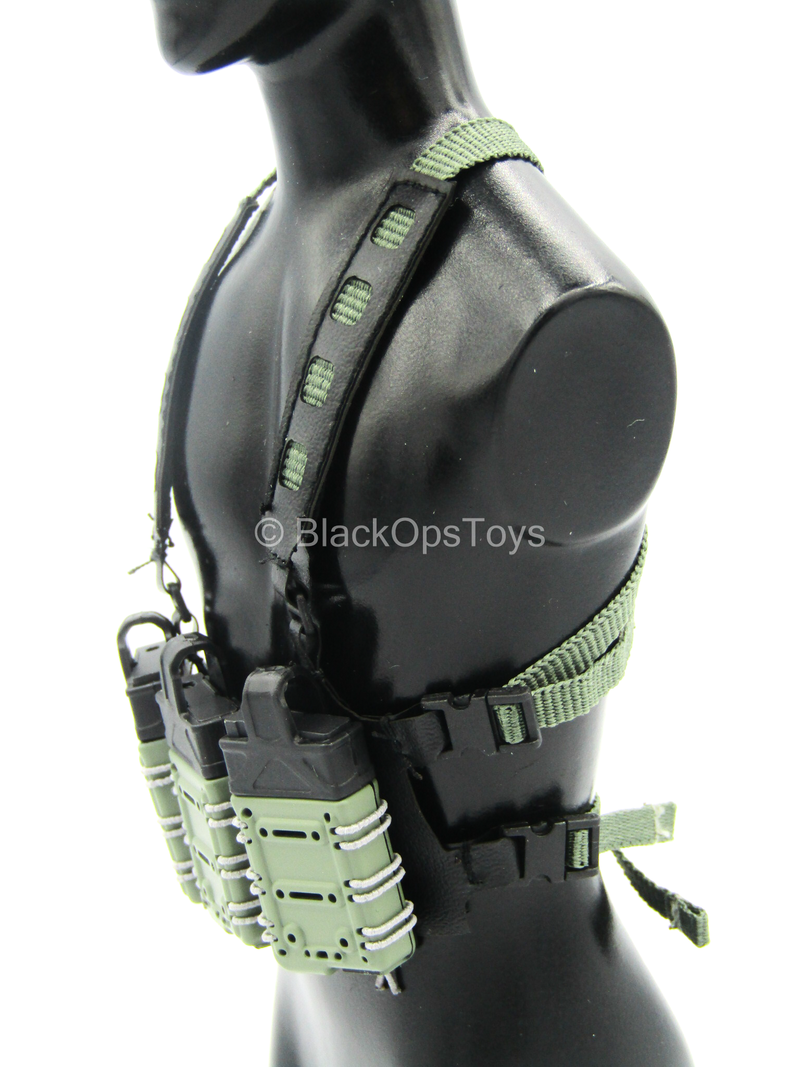 Load image into Gallery viewer, Doom&#39;s Day Kit - Light Green Chest Rig w/7.62 Fast Mag Holsters
