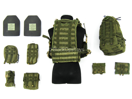 US Army Ranger - OD Green Recon Chest Harness Vest w/Pouches