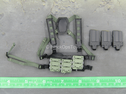 Doom's Day Kit - Light Green Chest Rig w/7.62 Fast Mag Holsters