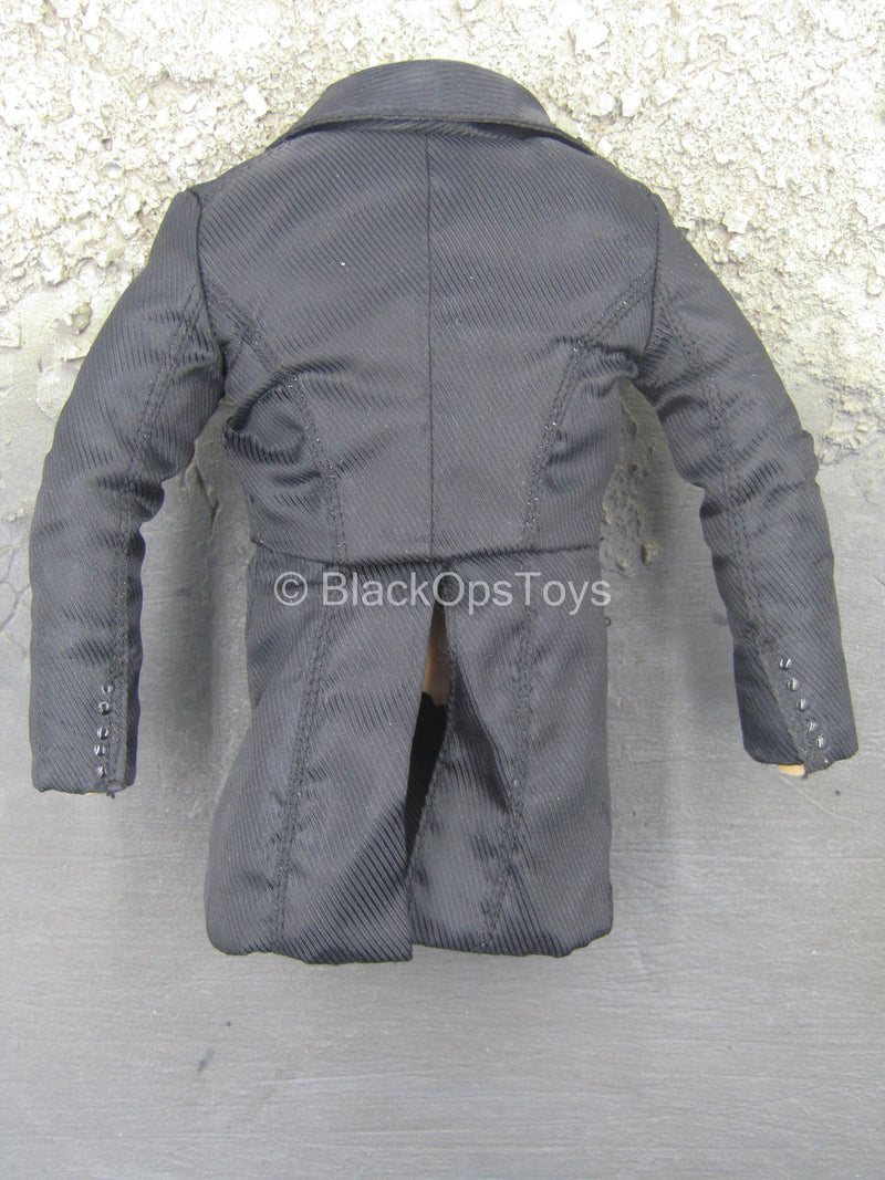 Load image into Gallery viewer, Sweeney Todd - Black Stripes Patterned Trench Coat
