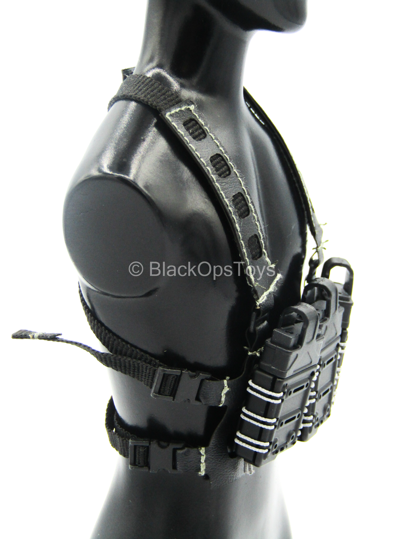 Load image into Gallery viewer, Doom's Day Kit - Black Chest Rig w/7.62 Fast Mag Holsters
