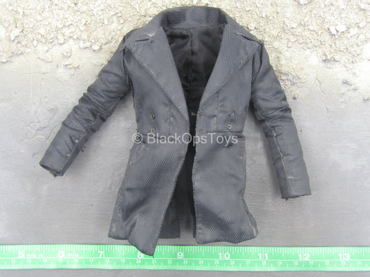 Sweeney Todd - Black Stripes Patterned Trench Coat