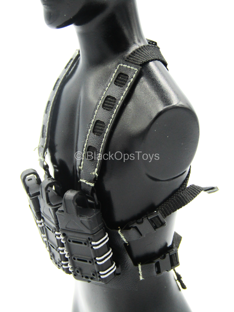Load image into Gallery viewer, Doom's Day Kit - Black Chest Rig w/7.62 Fast Mag Holsters
