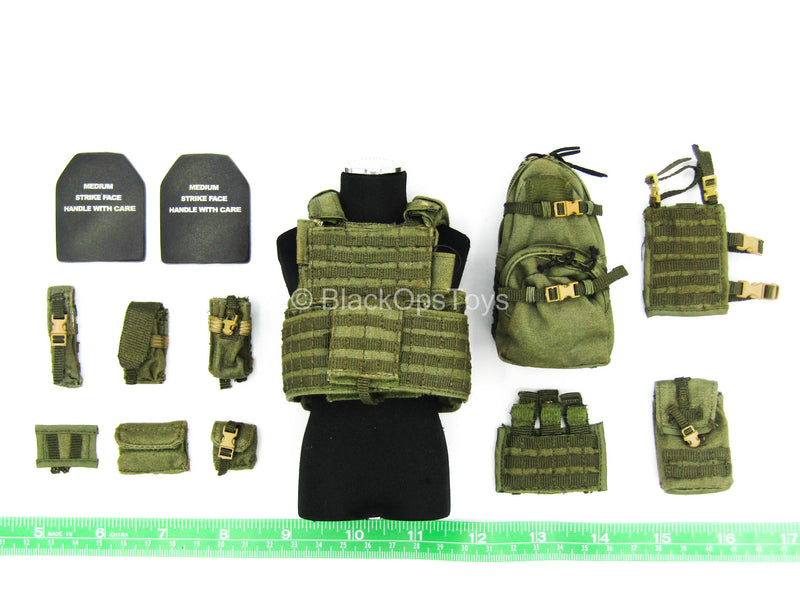 Load image into Gallery viewer, US Rangers - OD Green Plate Carrier Vest w/Pouch Set
