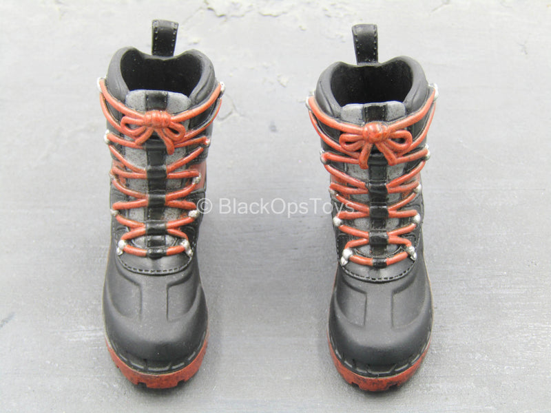Load image into Gallery viewer, Tough Apexplorers - Adam - Black &amp; Red Boots (Peg Type)
