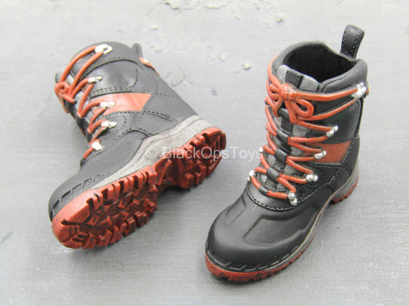 Load image into Gallery viewer, Tough Apexplorers - Adam - Black &amp; Red Boots (Peg Type)
