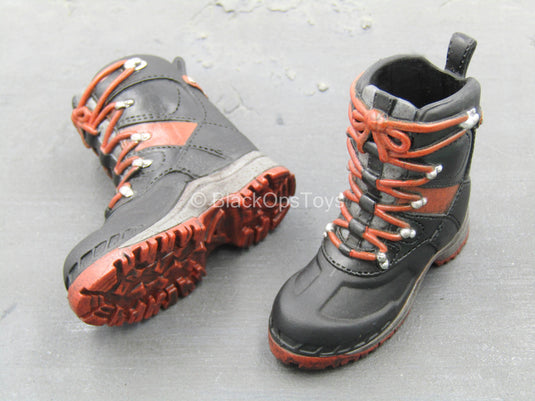 Tough Apexplorers - Adam - Black & Red Boots (Peg Type)