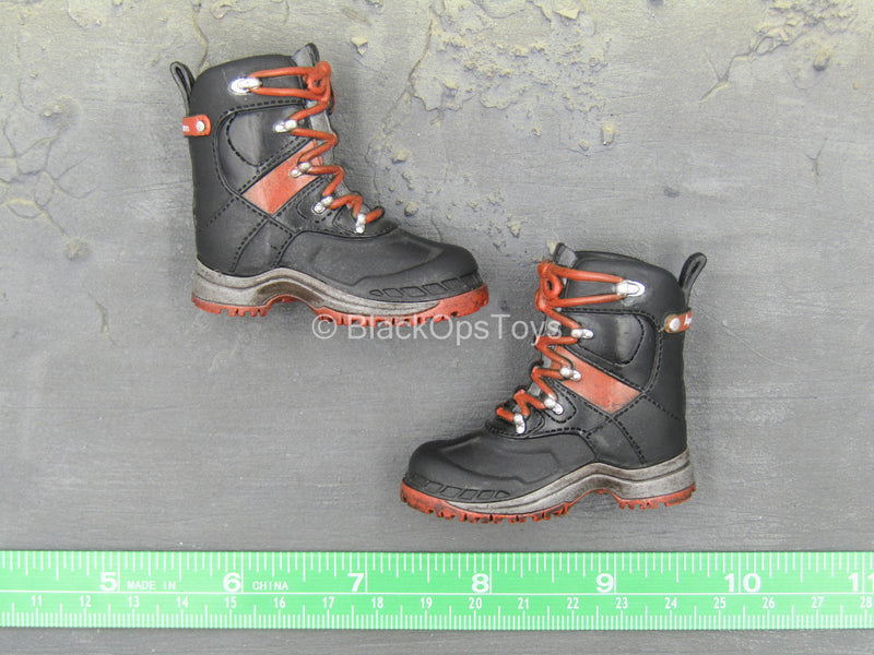 Load image into Gallery viewer, Tough Apexplorers - Adam - Black &amp; Red Boots (Peg Type)
