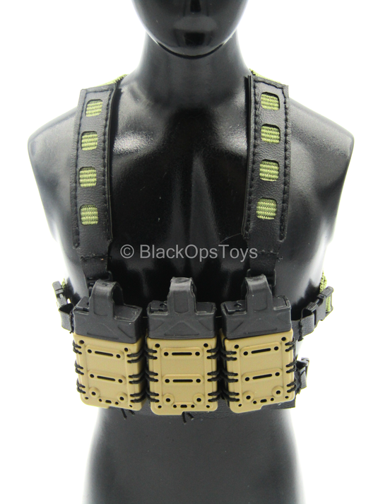 Doom's Day Kit - Dark Green & Black Chest Rig w/7.62 Mag Holsters
