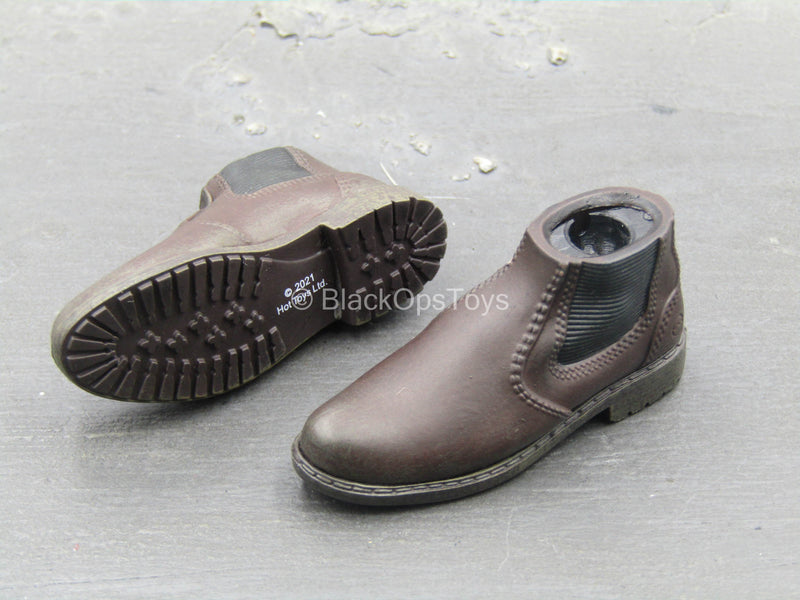 Load image into Gallery viewer, Star Wars - Shoretrooper - Brown Weathered Shoes (Peg Type)

