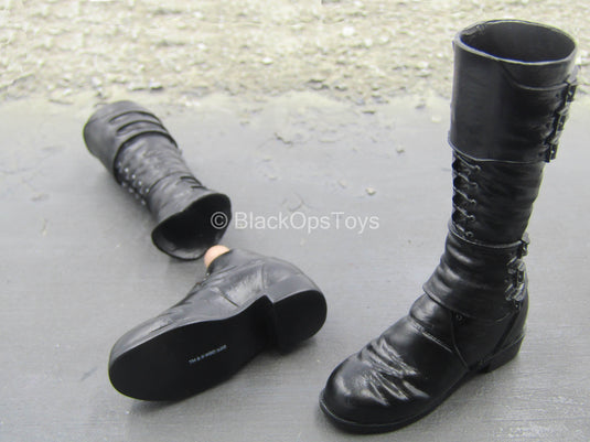 Fantastic Beasts - Gellert - Black Knee High Boots (Peg Type)