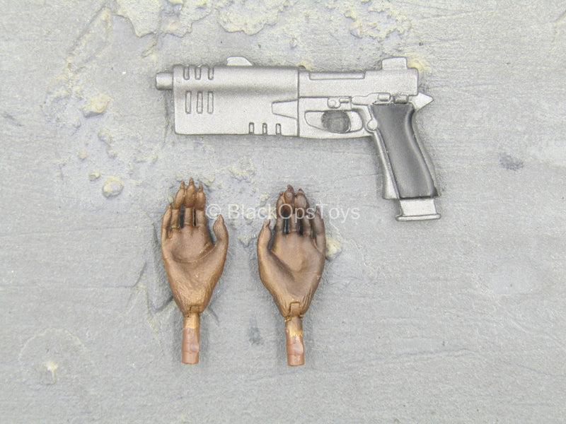 Load image into Gallery viewer, Sully Custom - GOTG - Grey Blaster Pistol w/Racoon Hand Set
