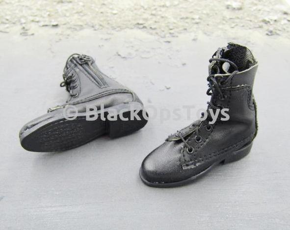 Load image into Gallery viewer, Republic of China Air Force 401st Black Combat Boots Foot Type

