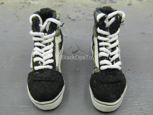 SK8 Shoes - Black & Woodland Marpat (Foot Type)