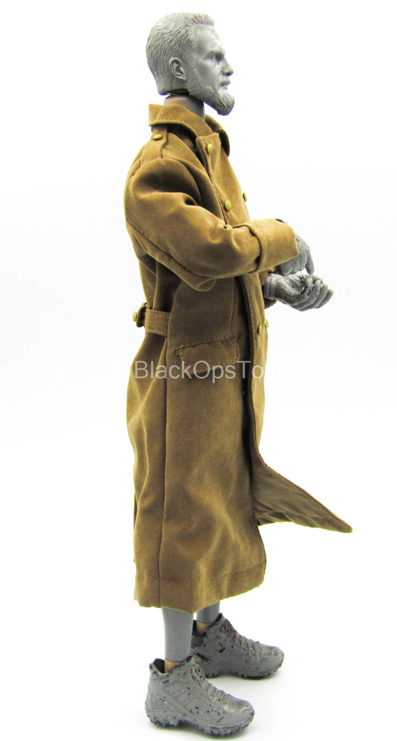 Load image into Gallery viewer, WWII - British Guards Officer - Brown Trench Coat w/Brown Pants
